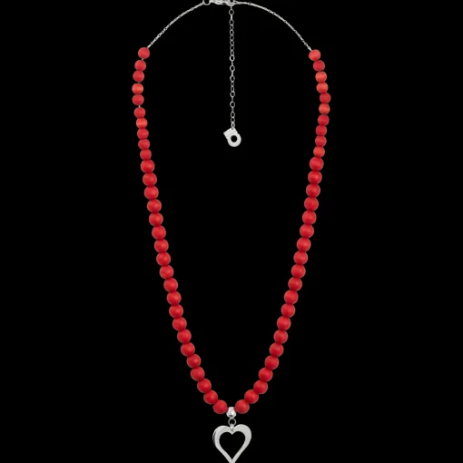 Sale Aarikka Heart Necklace, red ${1}