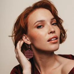 New Aarikka Karoliina Earrings, plum red ${1}