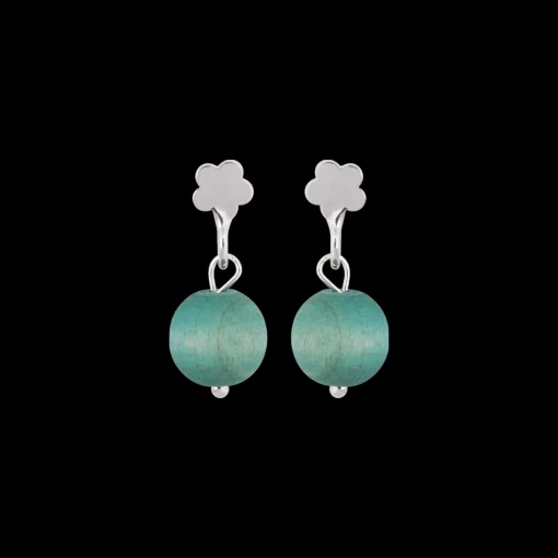 Sale Aarikka Lemmikki Earrings, aqua green ${1}