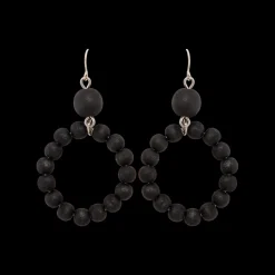 Sale Aarikka Orvokki Earrings, black ${1}