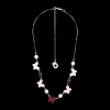Outlet Aarikka Sinisiipi Necklace, shades of red and white ${1}