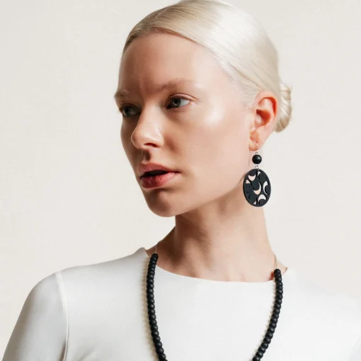 Best Aarikka Tuliainen Earrings, black ${1}