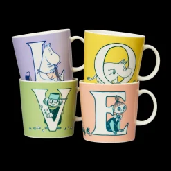 Fashion Arabia Moomin ABC Mugs - LOVE (Set of 4) ${1}