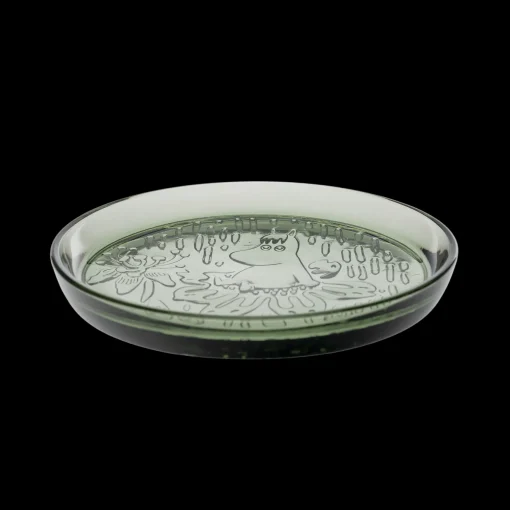 New Arabia Moomin Forest Green Glass Plate ${1}