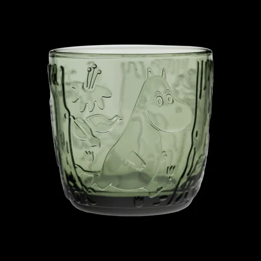 Fashion Arabia Moomin Forest Green Glass Tumblers (Set of 2) ${1}