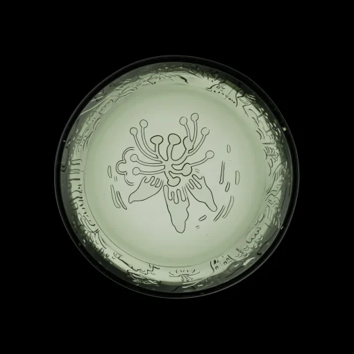Sale Arabia Moomin Forest Green Clear Glass Bowl ${1}