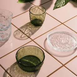 Fashion Arabia Moomin Forest Green Glass Tumblers (Set of 2) ${1}
