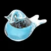 Clearance Bianco Blu Finnish Glass Bird, Peacock Turquoise Chickadee ${1}