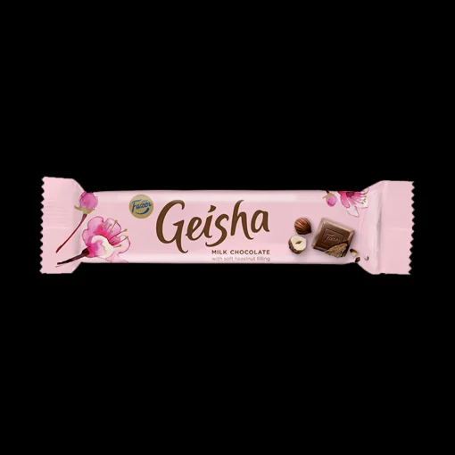 Clearance Fazer Geisha Milk Chocolate w/ Soft Hazelnut Filling Bar (37g) ${1}