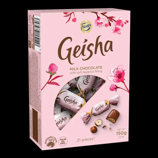 Sale Fazer Geisha Milk Chocolate with Hazelnut Box (150g) ${1}