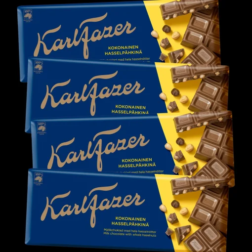 Clearance Fazer Milk Chocolate Hazelnuts Bar, 4 Pack ${1}