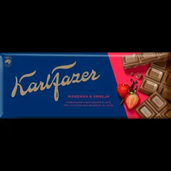 Sale Fazer Milk Chocolate Strawberry & Vanilla Bar (190g) ${1}