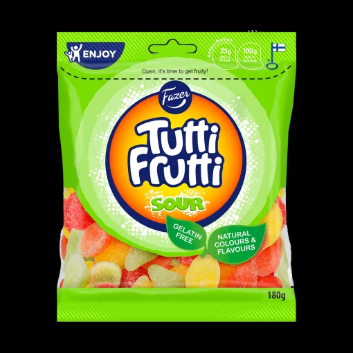 Clearance Fazer Tutti Frutti Sour Gummies (180g) ${1}