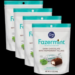 Clearance Fazer mint Dark Chocolate Peppermint Creams Bag, 4 Pack ${1}