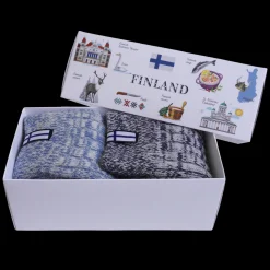 Hot WOOLWEAR Finland Flag Wool Socks Boxed Set of 2 (WOMENS) ${1}
