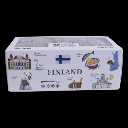 Hot WOOLWEAR Finland Flag Wool Socks Boxed Set of 2 (WOMENS) ${1}