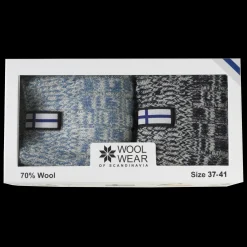 Hot WOOLWEAR Finland Flag Wool Socks Boxed Set of 2 (WOMENS) ${1}