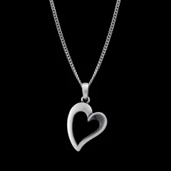 Hot FinnFeelings Heart Silver Necklace ${1}