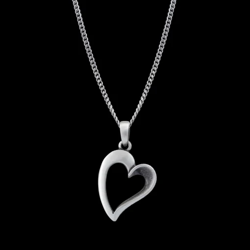 Hot FinnFeelings Heart Silver Necklace ${1}