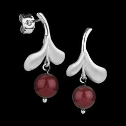 Hot FinnFeelings Lingonberry Silver Earrings ${1}
