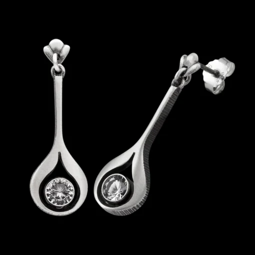 Sale FinnFeelings Rock Crystal Drop Earrings ${1}