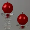 Clearance Puttipaja Finnish Footed Ball Candle Metallic Luster Red (Set of 2) ${1}