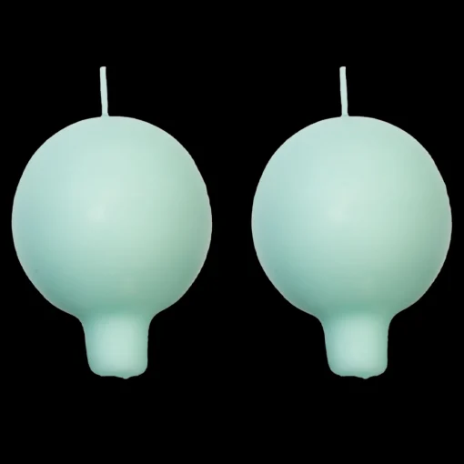 Outlet Puttipaja Finnish Footed Ball Candle Water Green (Set of 2) ${1}