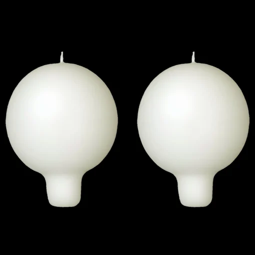 Fashion Puttipaja Finnish Footed Ball Candle Cream (Set of 2) ${1}
