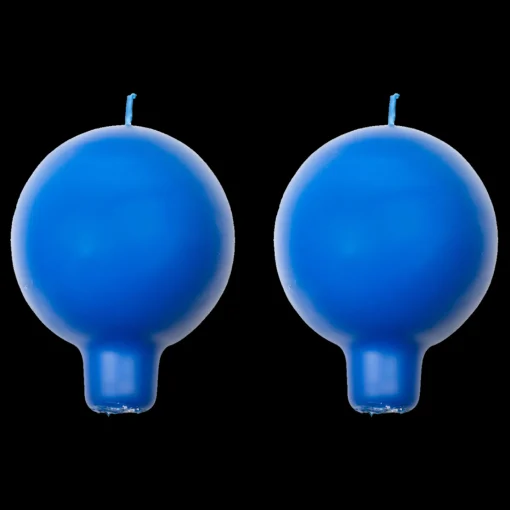 Hot Puttipaja Finnish Footed Ball Candle Blue (Set of 2) ${1}