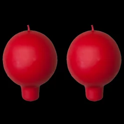 Fashion Puttipaja Finnish Footed Ball Candle Red (Set of 2) ${1}