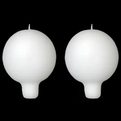 Best Puttipaja Finnish Footed Ball Candle White (Set of 2) ${1}