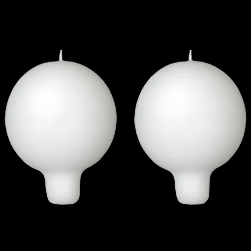 Best Puttipaja Finnish Footed Ball Candle White (Set of 2) ${1}