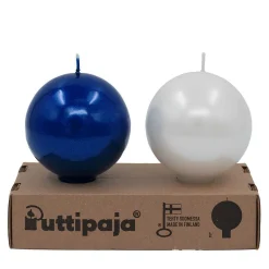 Hot Puttipaja Finnish Footed Ball Candle Metallic Luster Suomi (Set of 2) ${1}