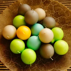 Outlet Puttipaja Finnish Footed Ball Candle Water Green (Set of 2) ${1}