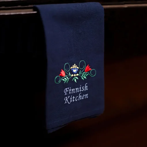 Sale Touch of Finland Finnish Kitchen Blue Towel ${1}