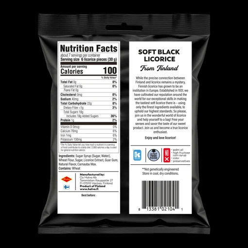 Discount Halva Finnish Soft Licorice Original Black (198g) ${1}