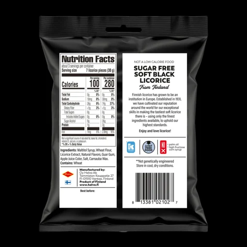 Sale Halva Sugar-Free Soft Black Licorice (85g) ${1}