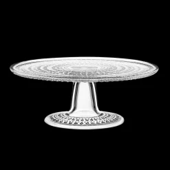 Outlet iittala Kastehelmi Dewdrop Clear Small Cake Stand ${1}