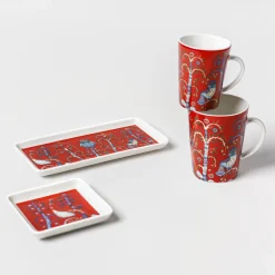 Fashion iittala Taika Red Rectangle Plate ${1}