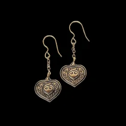 Fashion Kalevala Eura Heart Bronze Earrings ${1}
