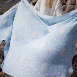 Hot Kauniste Sauna Linen Fringe Throw ${1}