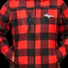 Sale Touch of Finland Ladies UP Red Fleece Lumber Hooded Jacket ${1}