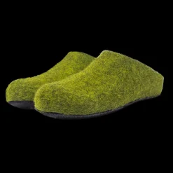 Outlet Lahtiset Felt Slippers w/ Rubber Sole, Lime Green ${1}