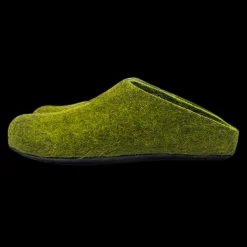 Outlet Lahtiset Felt Slippers w/ Rubber Sole, Lime Green ${1}