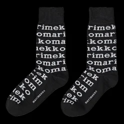 New Marimekko Kasvaa Logo Socks, black/white ${1}