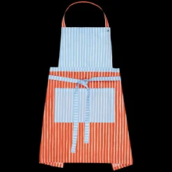 Fashion Marimekko Piccolo Apron, white/red/blue ${1}