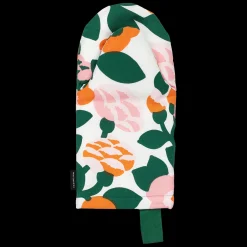 Outlet Marimekko Pieni Green Green Oven Mitten, white/green/pink/orange ${1}