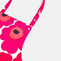 Online Marimekko Pieni Unikko Apron, white/red ${1}
