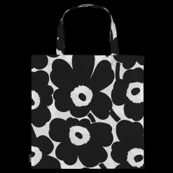 Discount Marimekko Pieni Unikko Cotton Tote Bag, black/white ${1}