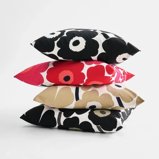 Discount Marimekko Pieni Unikko Cushion Cover, white/black ${1}